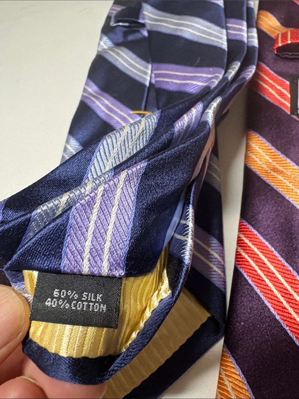 Ike Behar Silk/Cotton and Silk Patterned Ties